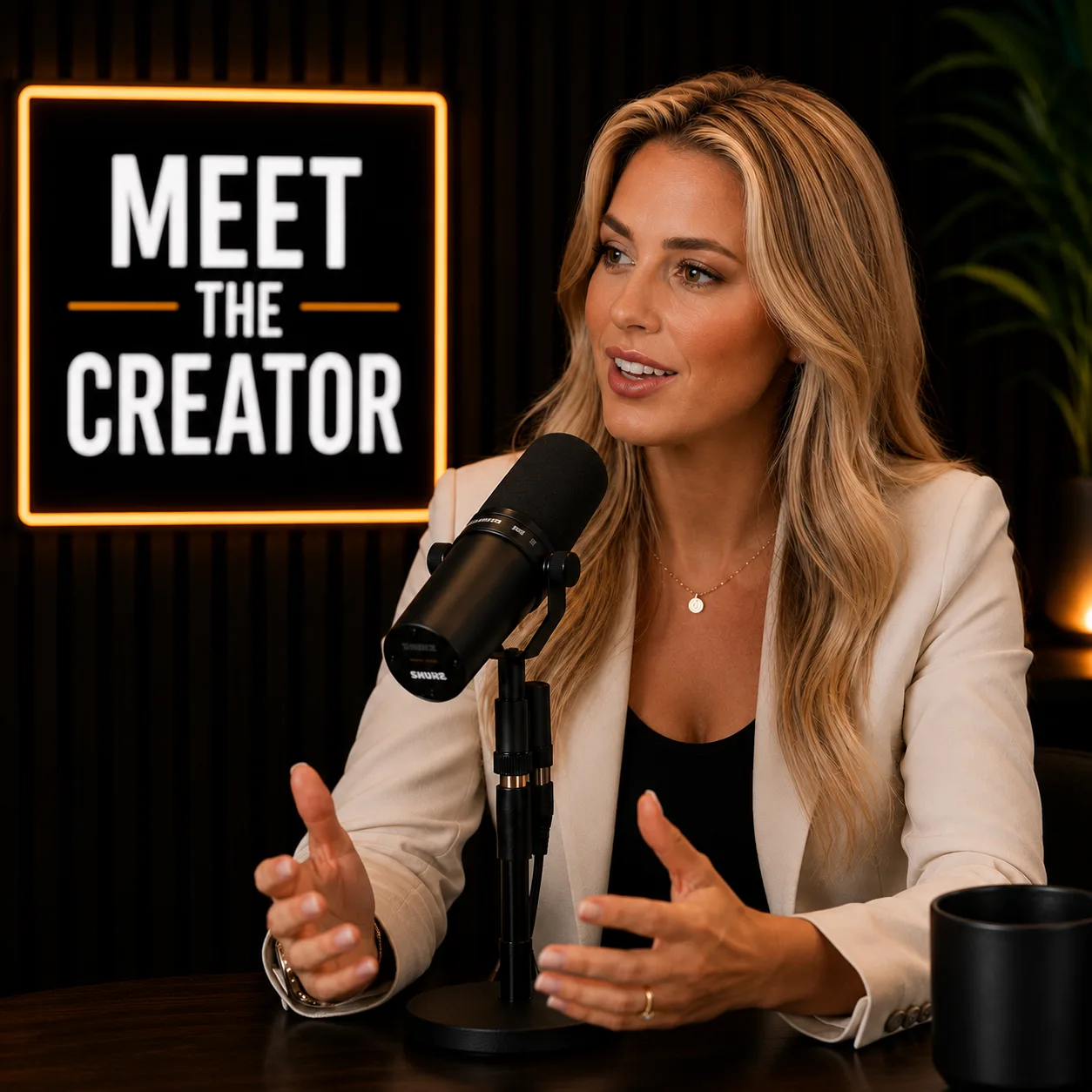 Meet The Creator studio interview setup